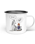 Emaille-Tasse "Meine mrs. ride"