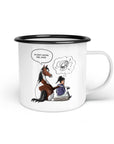 Emaille-Tasse "Meine mrs. ride"