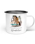 Emaille-Tasse "Wanderlusier"