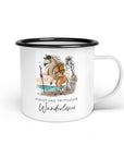 Emaille-Tasse "Wanderlusier"