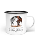 Emaille-Tasse "Deutsche Streitponys"