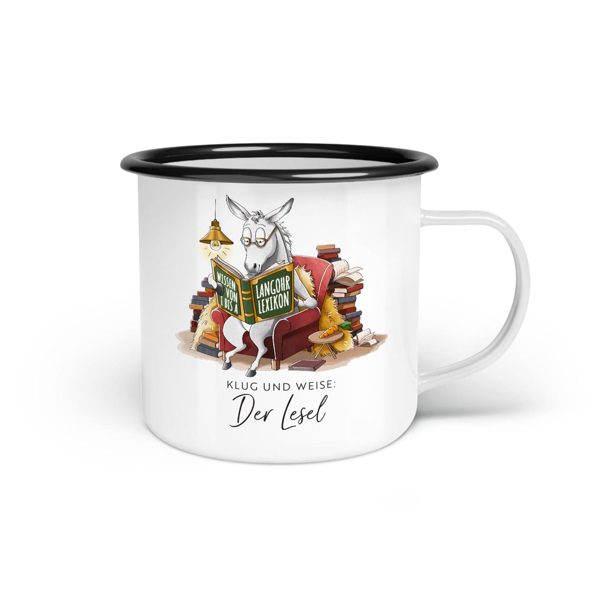 Emaille-Tasse "Lesel"