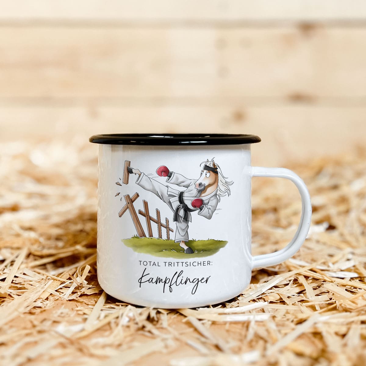 Emaille-Tasse "Kampflinger"