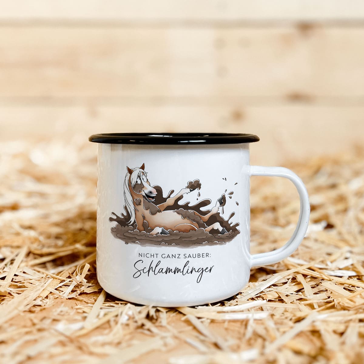 Emaille-Tasse "Schlammlinger"