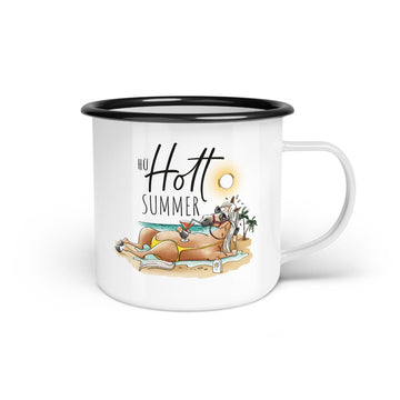 Emaille-Tasse "Hü Hott Summer"