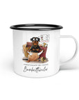 Emaille-Tasse "Bankrottweiler"