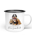 Emaille-Tasse "Berner Semmelhunde"