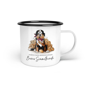 Emaille-Tasse "Berner Semmelhunde"