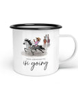 Emaille-Tasse "isi going"