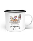 Emaille-Tasse "isi going"