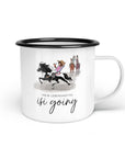 Emaille-Tasse "isi going"