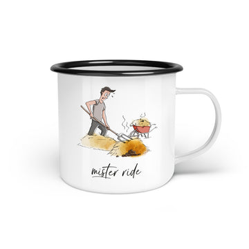 Emaille-Tasse "mister ride"