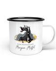 Emaille-Tasse "Morgan-Muffel"