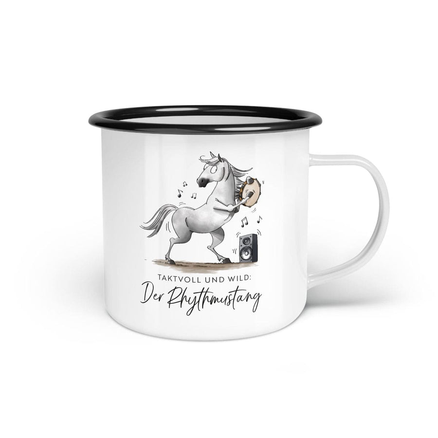 Emaille-Tasse "Rhythmustang"