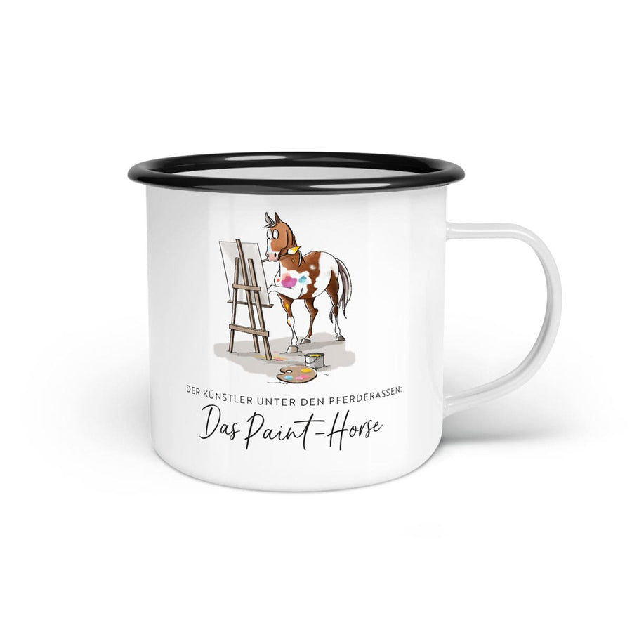 Emaille-Tasse "Paint-Horse"