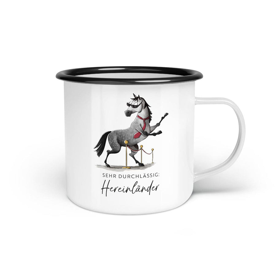 Emaille-Tasse "Hereinländer"