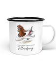 Emaille-Tasse "Jetlandponys"