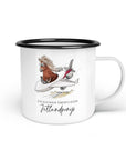 Emaille-Tasse "Jetlandponys"