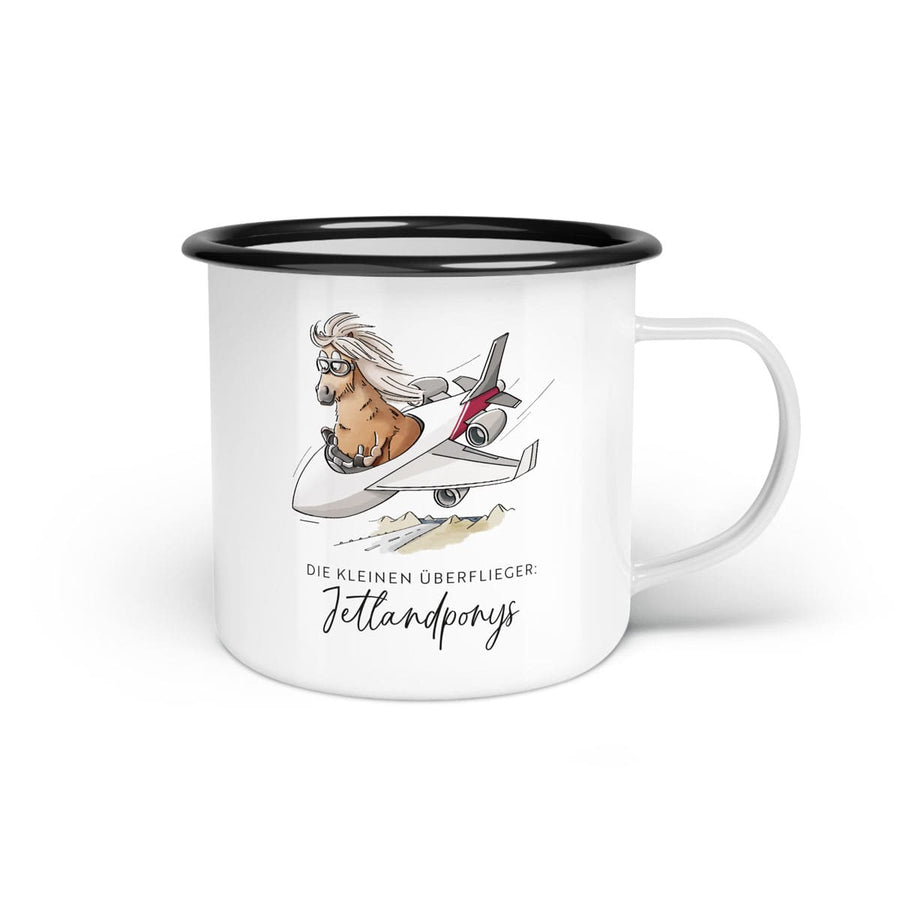 Emaille-Tasse "Jetlandponys"