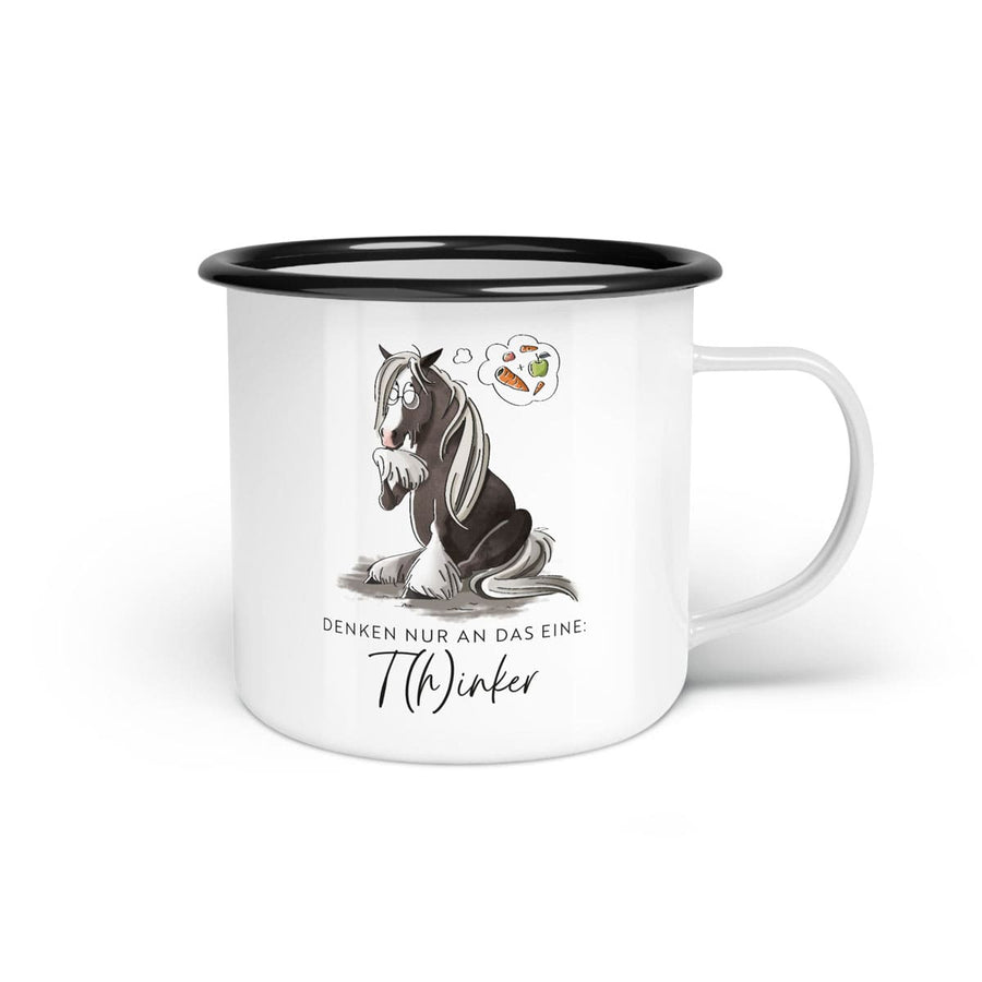 Emaille-Tasse "T(h)inker"