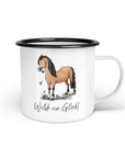 Emaille-Tasse "Welsh ein Glück!"