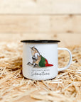 Emaille-Tasse "Schmusitano"