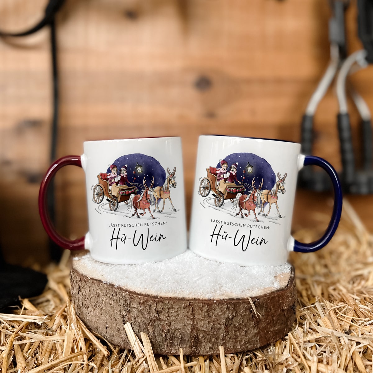 2er-Set "Hü-Wein" | Keramik | Kutsche