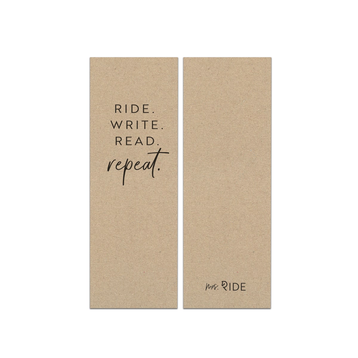 Lesezeichen "ride. write. read. repeat."