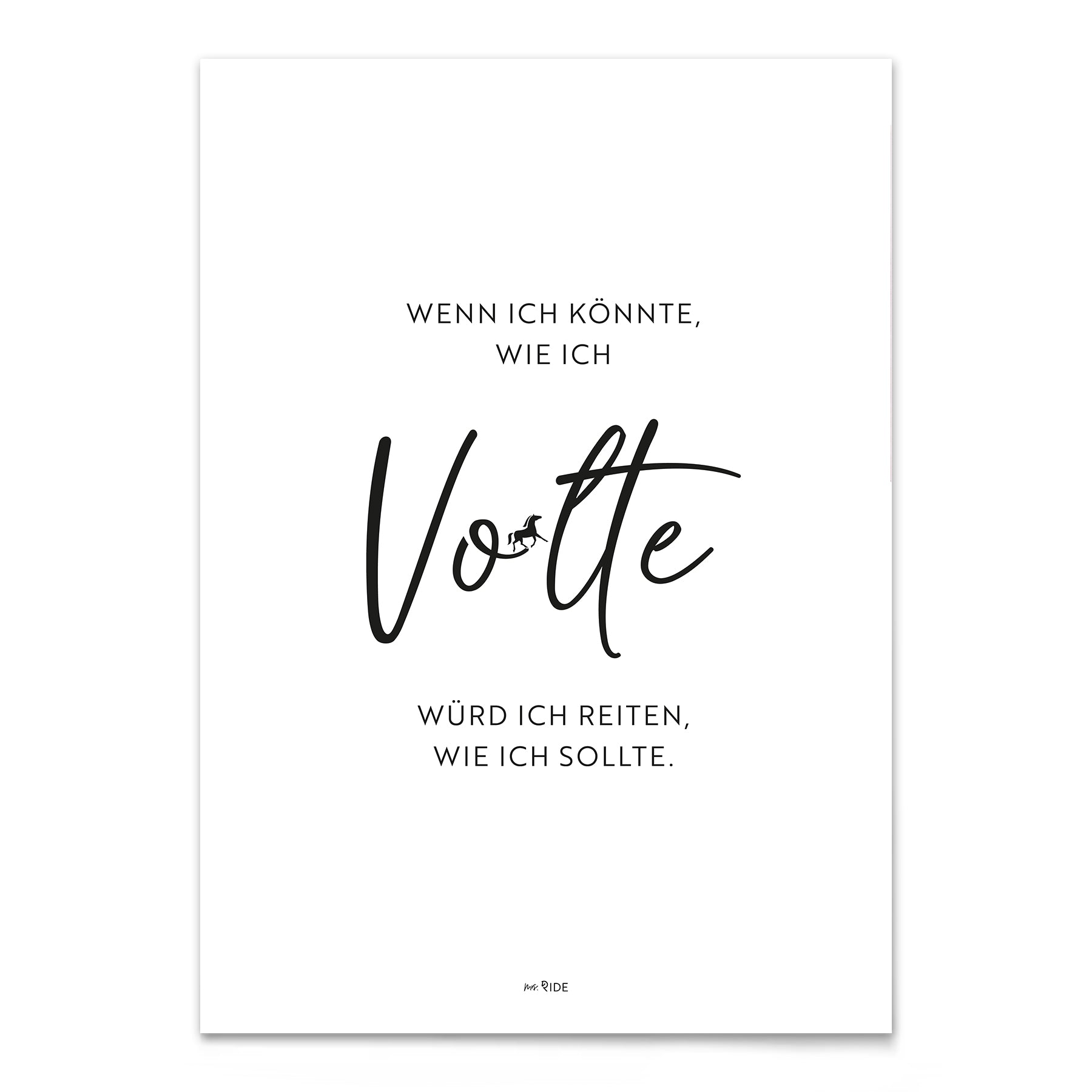 Poster "Wenn ich könnte, wie ich Volte"