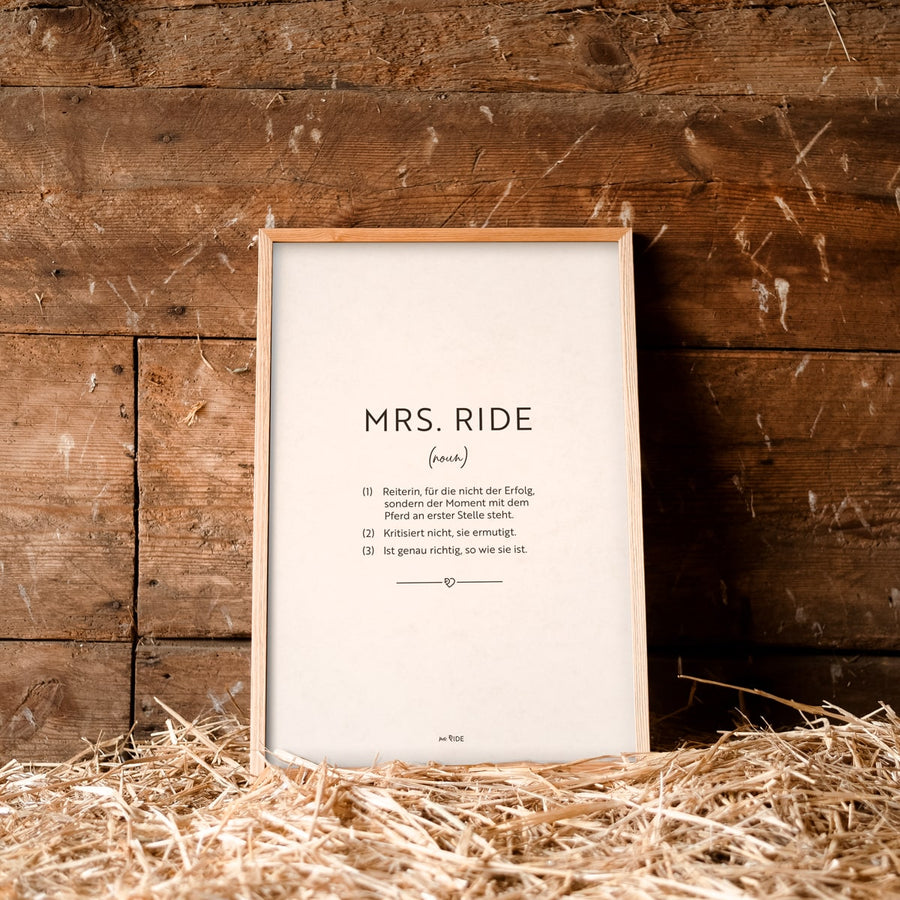 Poster "mrs. ride"