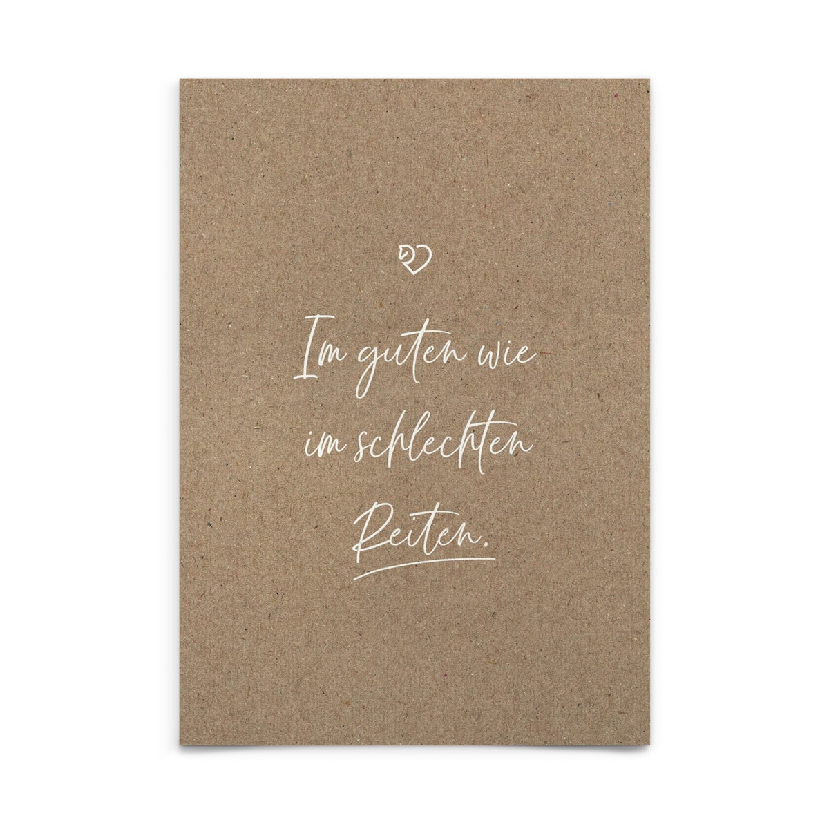 Postkarte "Im guten wie im schlechten Reiten"