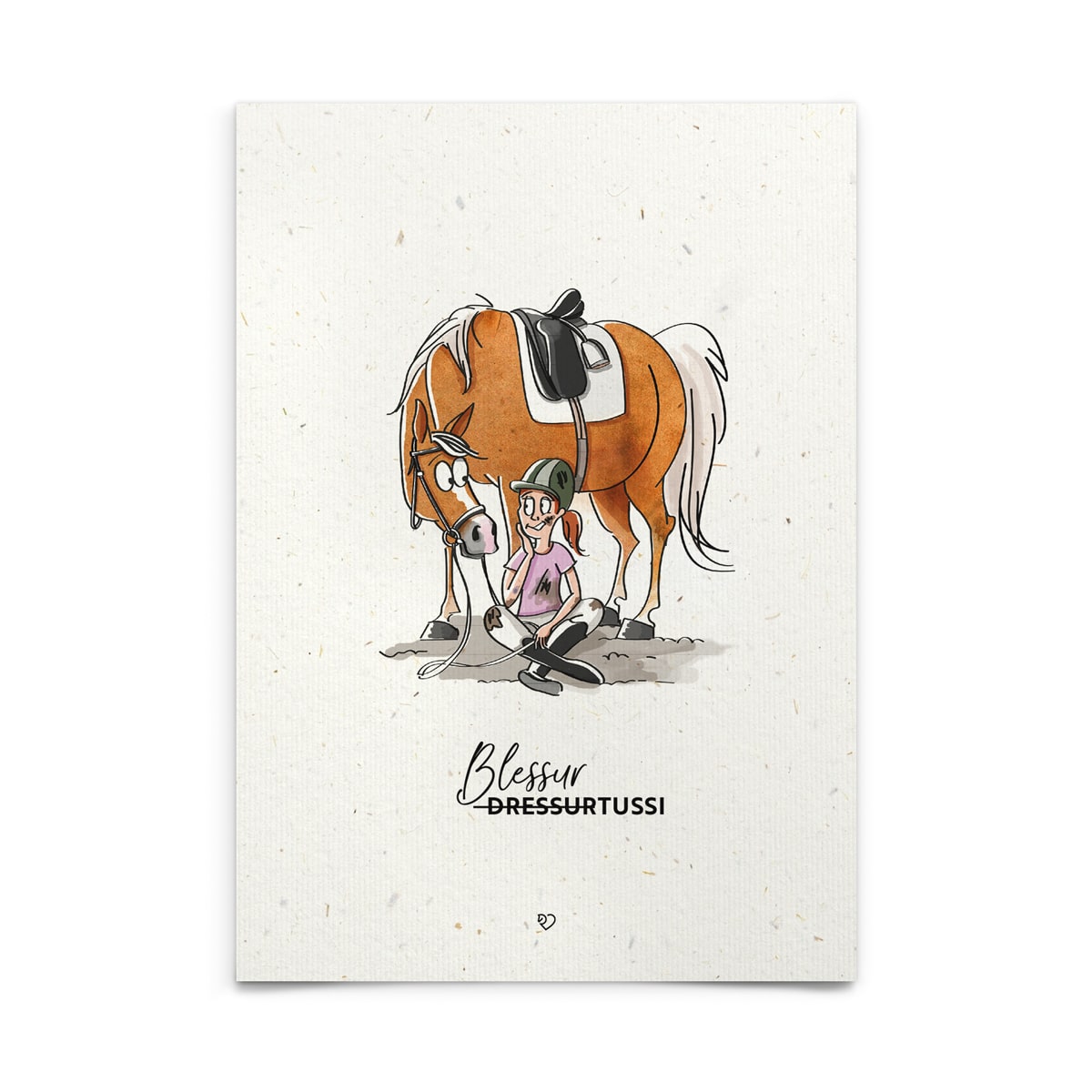 Strohpapier-Postkarte "Blessurtussi"