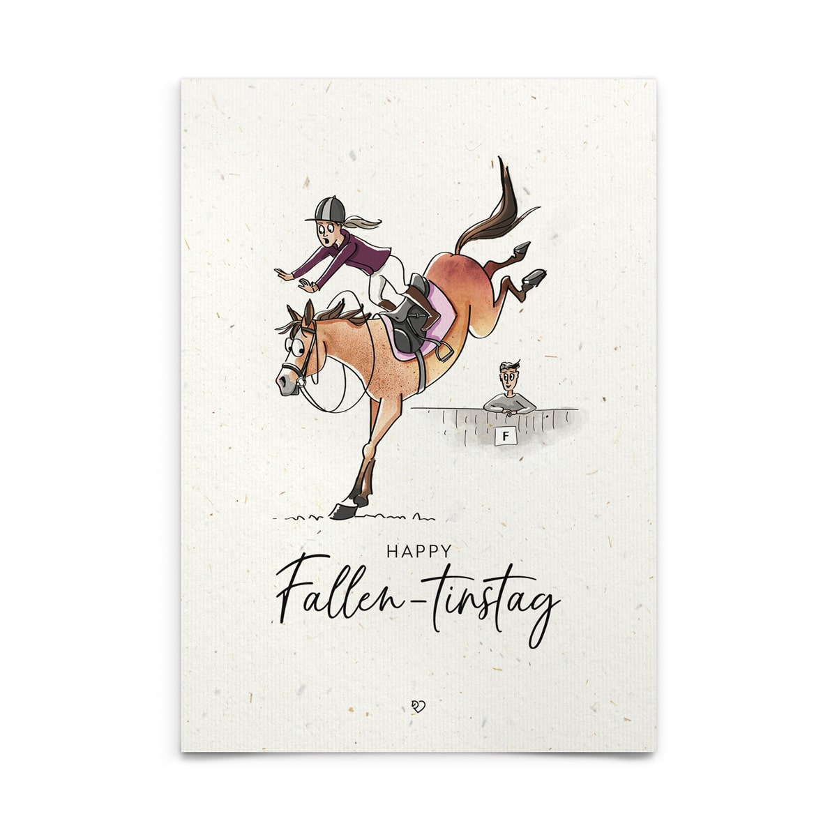 Strohpapier-Postkarte "Fallen-tinstag"