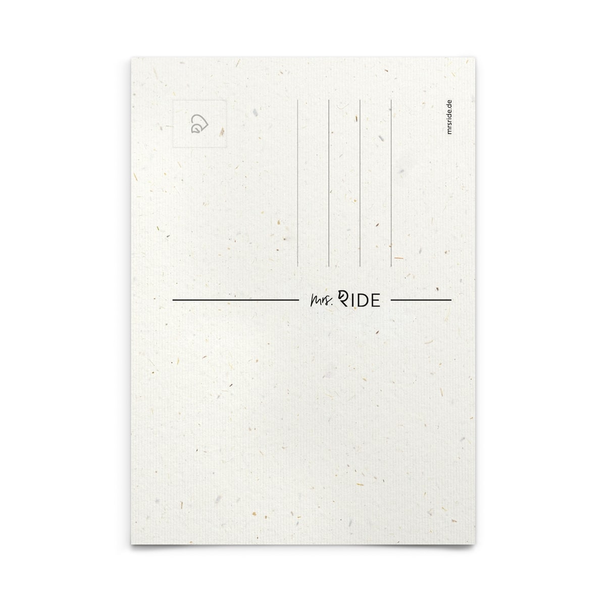 Strohpapier-Postkarte "Du bist meine mrs. ride"