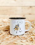 Emaille-Tasse "Dressurpferde Ahh"