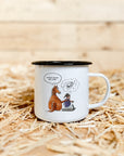 Emaille-Tasse "Meine mrs. ride"