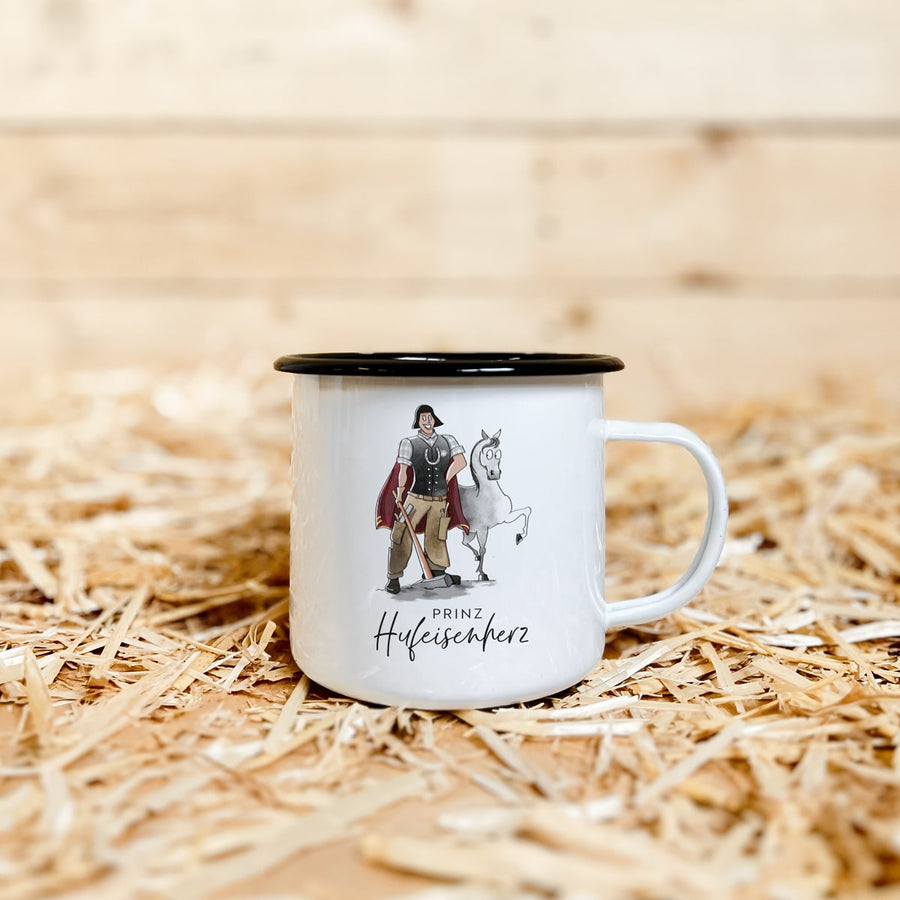 Emaille-Tasse "Prinz Hufeisenherz"