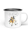 Emaille-Tasse "Dressurpferde Ahh"