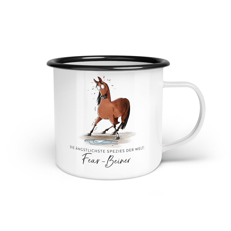 Emaille-Tasse "Fear-Beiner"