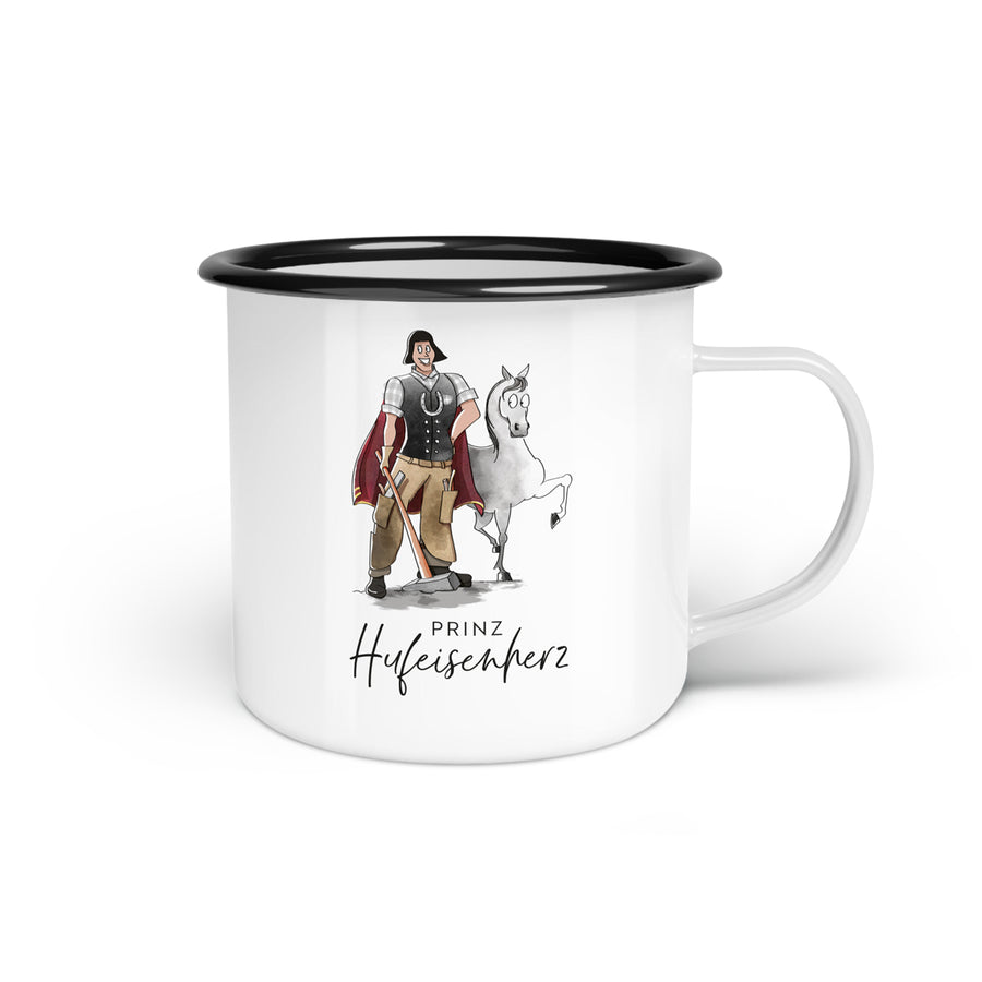 Emaille-Tasse "Prinz Hufeisenherz"