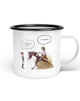 Emaille-Tasse "It's reining"