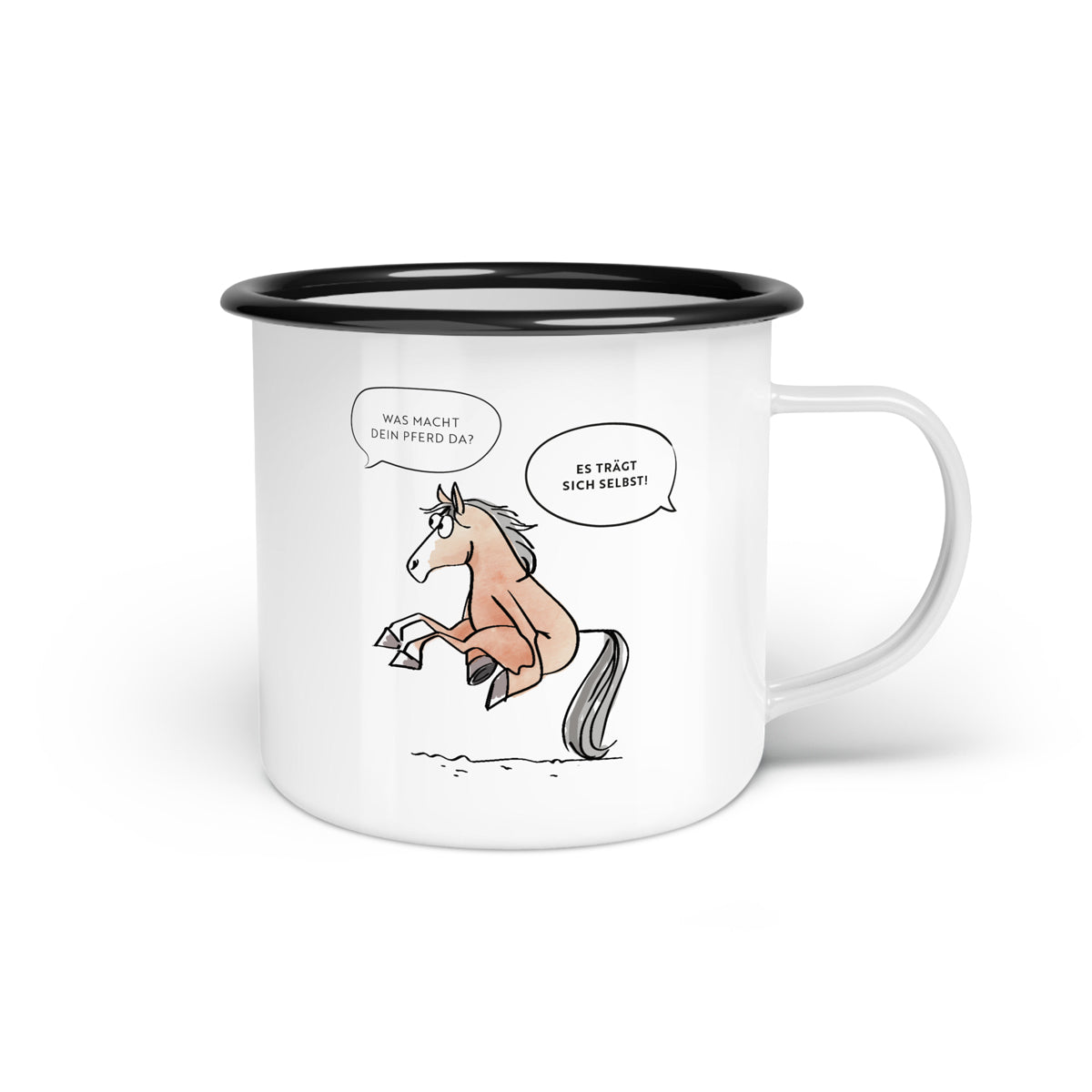 Emaille-Tasse "Es trägt sich"