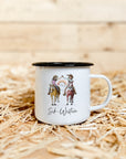 Emaille-Tasse "Sch-western"