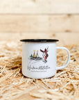 Emaille-Tasse "Weihnachtsstollen"